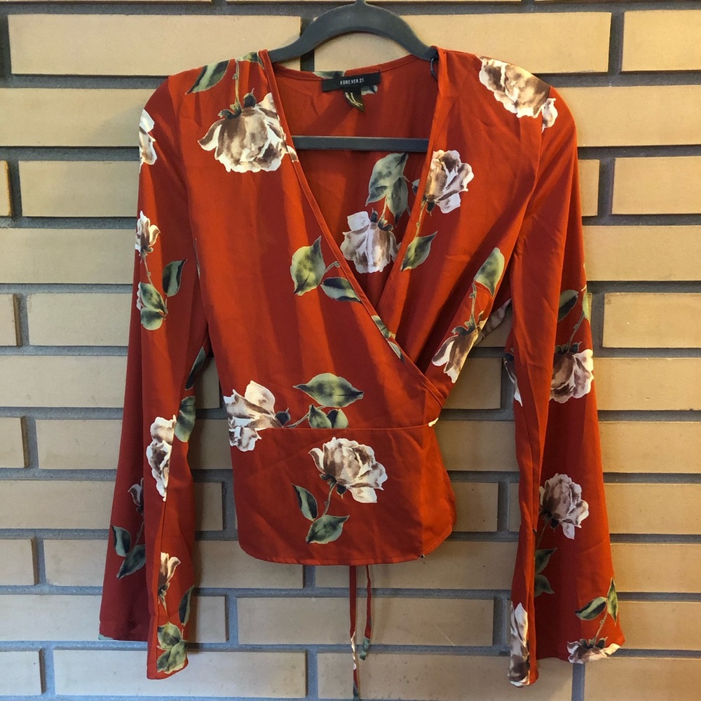 Forever21- Floral Wrap Top